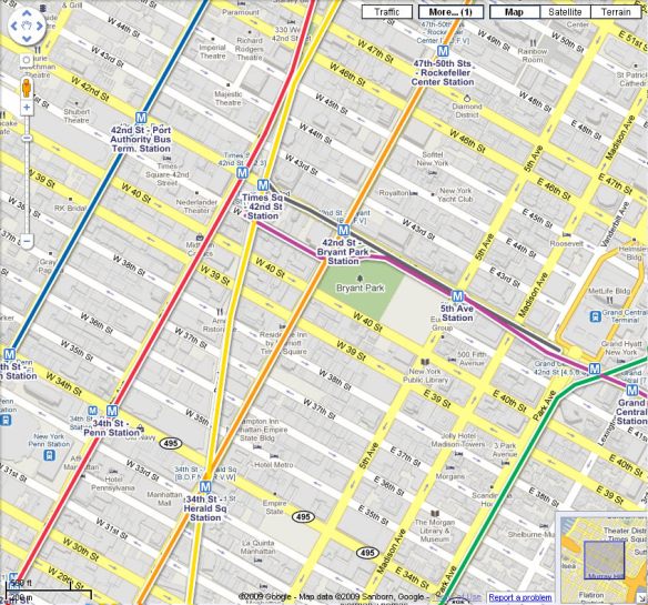 Google Maps Transit Layer